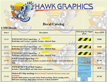 Tablet Screenshot of hawk-graphics.com